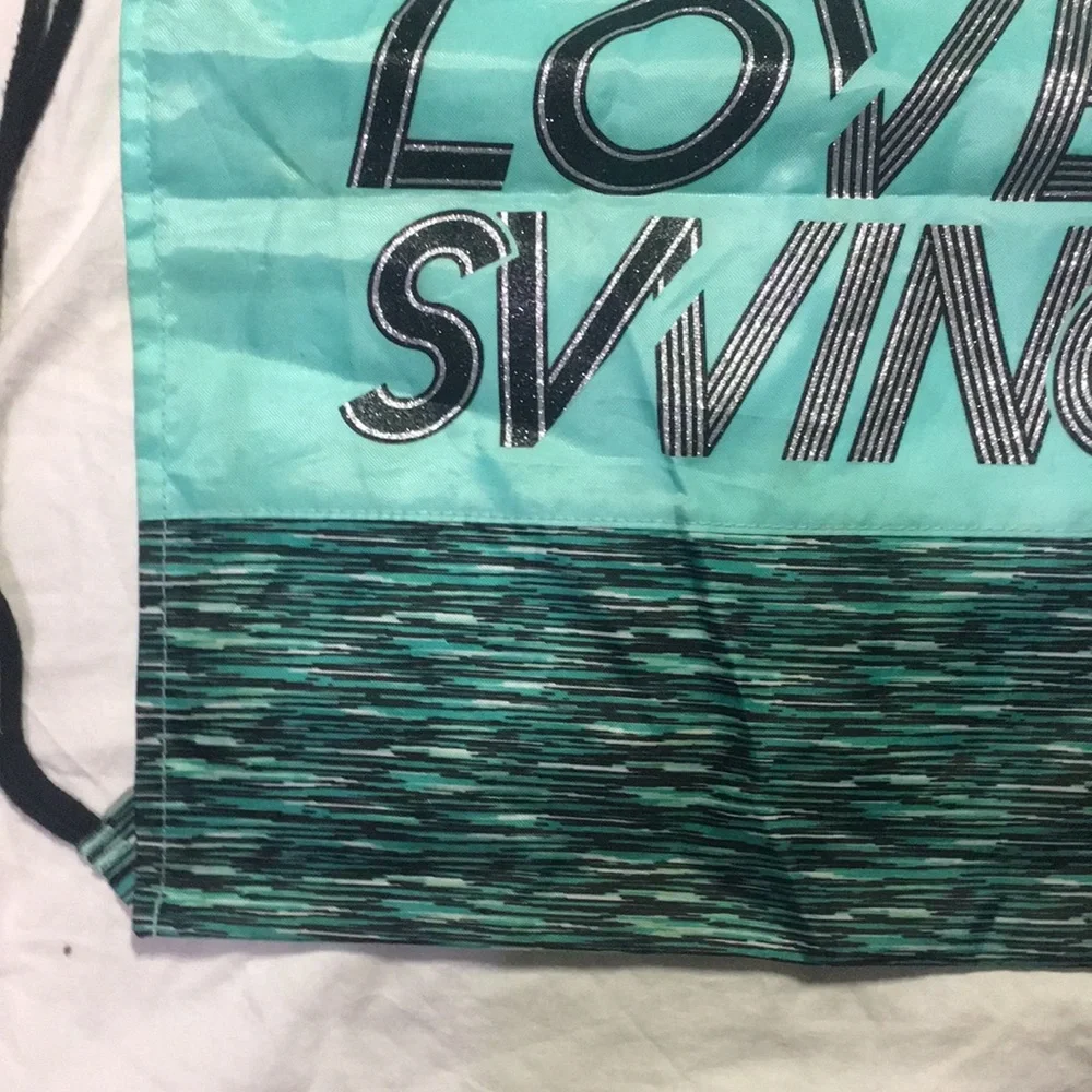 Justice Drawstring Backpack. Softball.